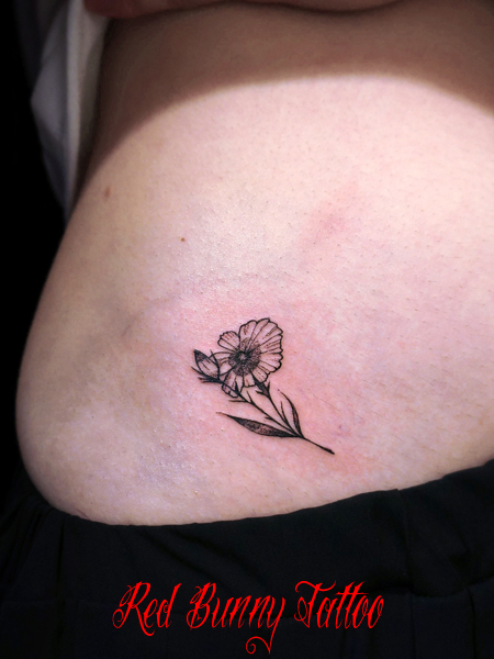 花 タトゥーデザイン ワンポイント girl tattoo